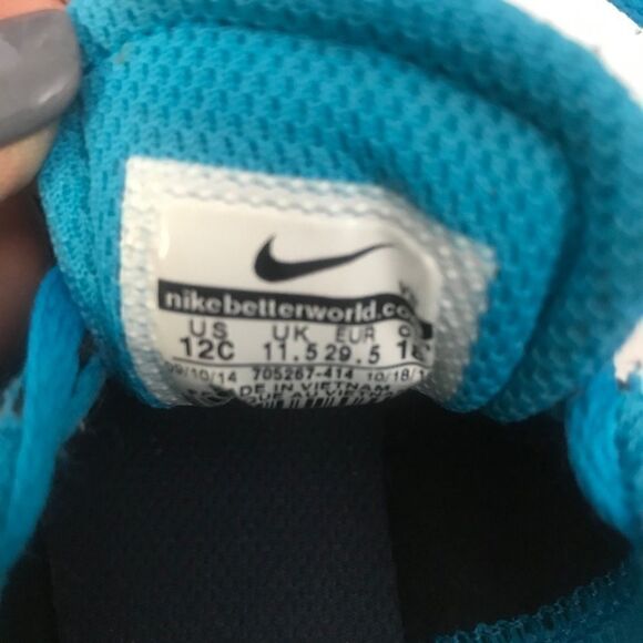 Nike Blue Athletic Shoes, Size 12C - Picture 3 of 5